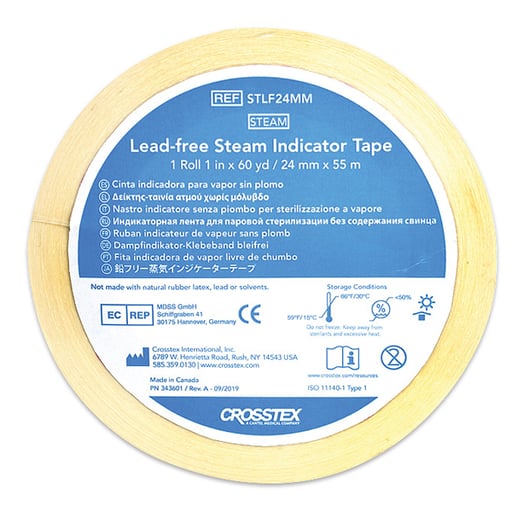 Crosstex 1" Steam Indicator Tape, 60 Yards Per Roll, 1/Pk. Color change