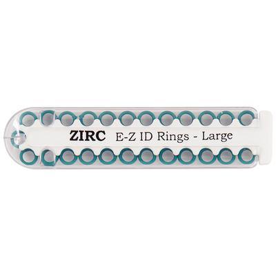 E-Z ID Instrument Rings Large 1/4" - Teal. Package of 25 Rings