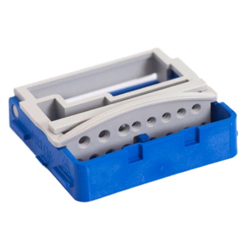PractiPal Compact File Stand - Blue. Holds up to 13 files, single file stand