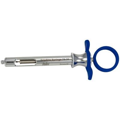 GripRite Regular Aspirating Syringe with Blue Silicone Grips, Cook-Waite