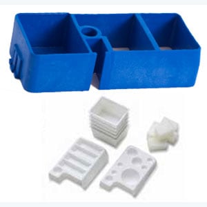 PractiPal Multi Block - Blue, Single Block Organizer with inserts. Includes 5