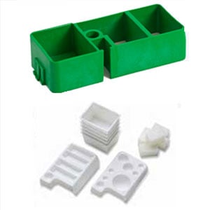 PractiPal Multi Block - Green, Single Block Organizer with inserts. Includes 5