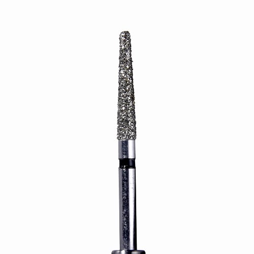 Defend FG #850.018 Super Coarse grit, Round end taper diamond burs, 10/Pk