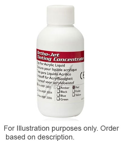 Ortho-Jet Tinting Concentrate, Dye to be added to Clear Ortho-Jet Liquid, Blue