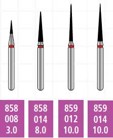 Alpen x1 FG #859.014 Coarse Grit, Pointed Cone Shaped, Single Use Diamond Bur
