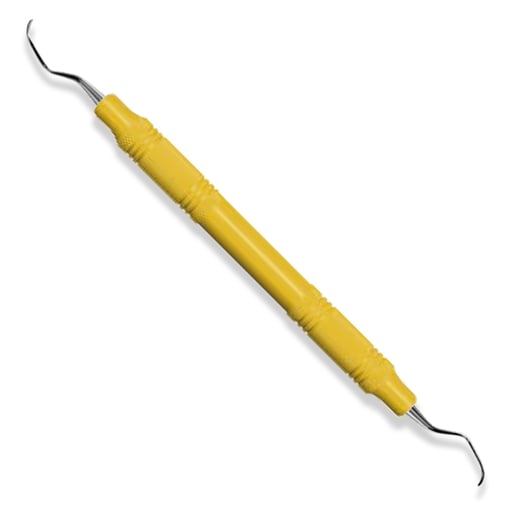 American Eagle #13/14 McCall Curette with 3/8" EagleLite Resin Yellow Handle