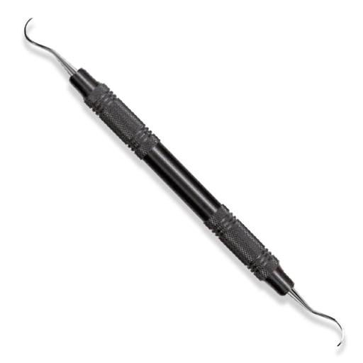 American Eagle #17/18 McCall Curette with 3/8" EagleLite Resin Black Handle