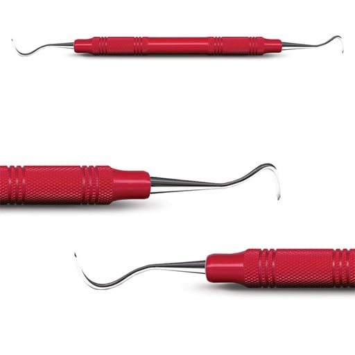 American Eagle Claw Scaler with 3/8" EagleLite Resin Handle, Red. Posterior