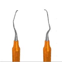 American Eagle #11/12 Gracey +3 Access Curette with 3/8" EagleLite Resin Orange