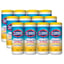 Clorox Disinfecting Wipes Crisp Lemon Case of 12x 35/Can. Cleans and Disinfects