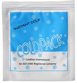 Coldstar Single-Use Instant Non-insulated Cold Packs, 5" x 5.5", 80/Case