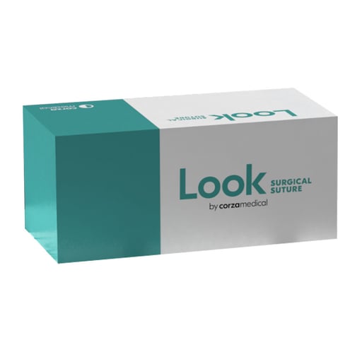 Look 3/0, 18" Absorbable Plain Gut suture with reverse-cutting C6