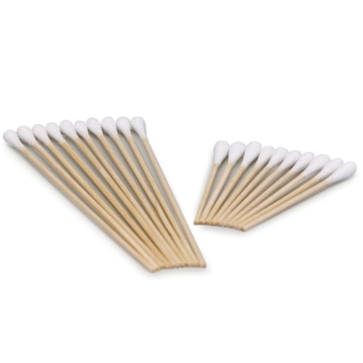 Medicom 6" Cotton Tipped Applicators, Non-sterile, wood shaft with single