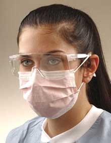Isolite Ear-Loop Utility Mask - Pink, 50/Bx. PFE = 98% at 1.0 micron, Extra