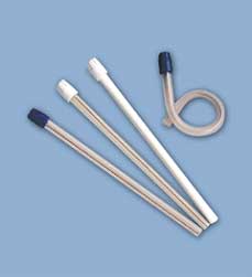 Premium Saliva Ejectors Clear/Blue with Wire-Reinforced Tube, Plastic, Package