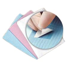 Sani-Tab Self-Adhesive Towel, Polyback: Blue, plain rectangle (13" x 19") 3 ply