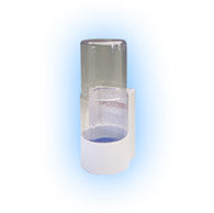 Crosstex Clear plastic dispenser with white base for 3.5 ounce and 5 ounce