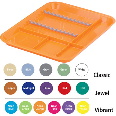 B-Lok Divided Tray, Size B (Ritter) - Teal, Plastic, 13-3/8" x 9-5/8" x 7/8"