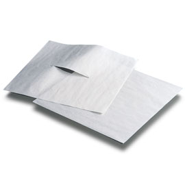 Fabricel 10" x 10" White Tissue/Poly Headrest Covers, Box of 500