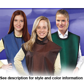 Flow X-Ray Lead-Free Thyroid Collar For Adult Bib Apron, 5" x 27", Vinyl Front