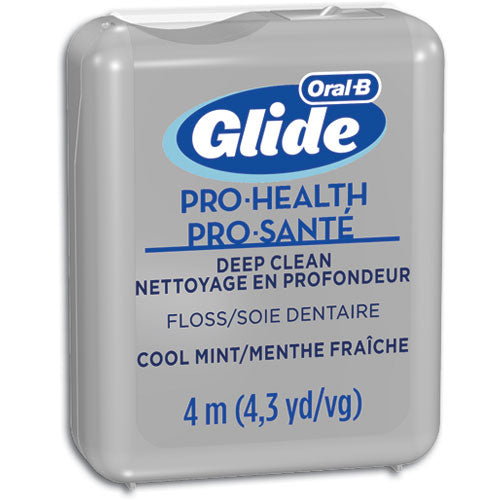 Oral-B Glide Pro-Health Deep Clean floss, 4m trial size, cool mint, 72/bx. 90%
