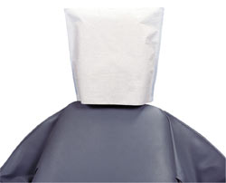 Medicom 10" x 13" White Tissue/Poly Head Rest Covers, Box of 500 Covers