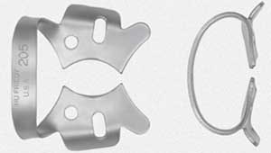 Hu-Friedy Satin Steel #205 Winged Metal Rubber Dam Clamp, Single clamp