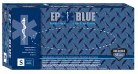 Innovative EPB Latex Gloves: Non-Sterile, Powder-Free, Textured, Blue, box