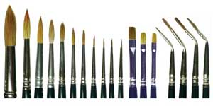 Keystone Red Sable Brush #000, single brush