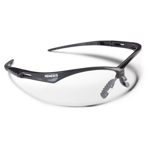 Nemesis Safety Eyewear Safety Eyewear - Clear Anti-Fog Lens with Black Frame