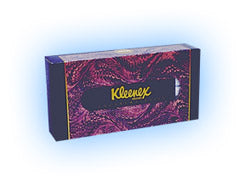 Kleenex White 2 ply Facial Tissues, Flat Box of 125 Tissues. 48 Boxes per case
