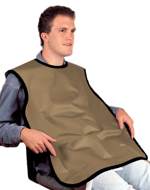Flow X-Ray Adult (24" x 26") Lead Bib Apron Without Collar - BEIGE, 0.3mm Lead