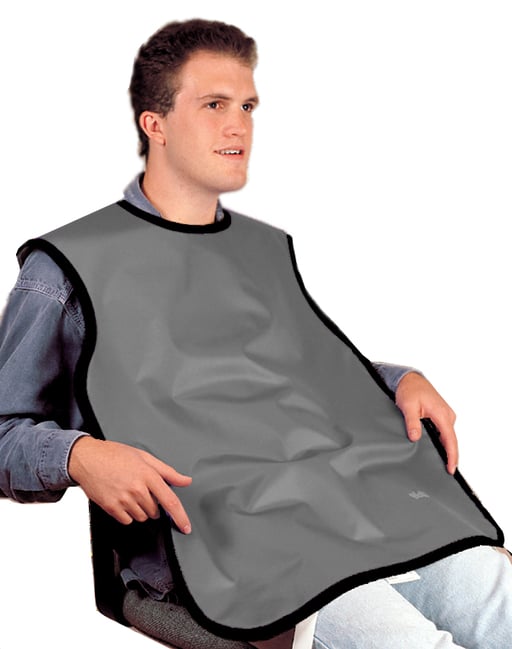 Flow X-Ray Adult (24" x 26") Lead Bib Apron Without Collar - GRAY, 0.3mm Lead