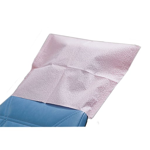 Medicom 10" x 10" Blue Tissue/Poly Head Rest Covers, Box of 500