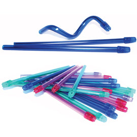 SafeBasics 6" Saliva Ejectors Clear Blue w/ Blue Tip 105/Pk. Easily shapes
