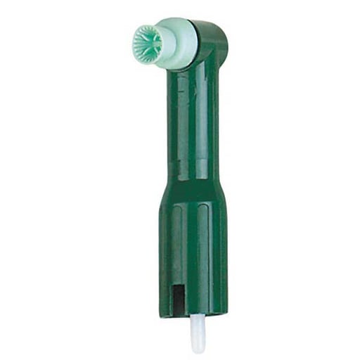 Denticator Original Green Prophy Angle with Soft Green Cup 4 Web Snap-On 500/Bx