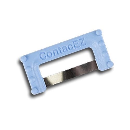 ContacEZ Restorative Blue Double-Serrated Strip 16/Pk. Heavy Duty Saw with top