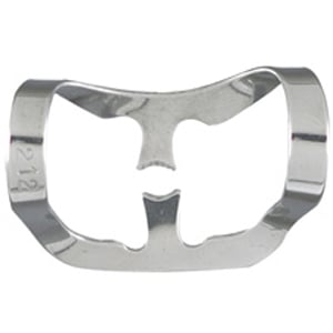 Miltex #212 Anterior Wingless Metal Rubber Dam Clamp, single clamp