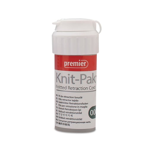 Knit-Pak Size #000 Knitted Plain Retraction Cord, Non-impregnated 100" Cotton