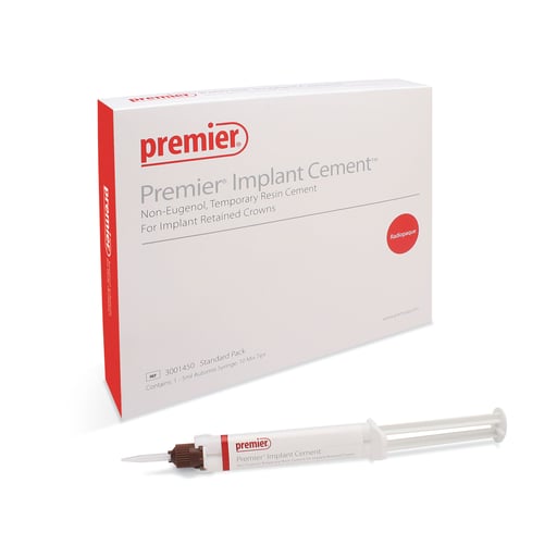 Premier Implant Cement Kit. Contains: 1 - 5 ml Automix Dual-Barrel syringe, 10