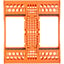 E-Z Jett Cassette 10 Place Instrument Holder, Neon Orange, Holds 10