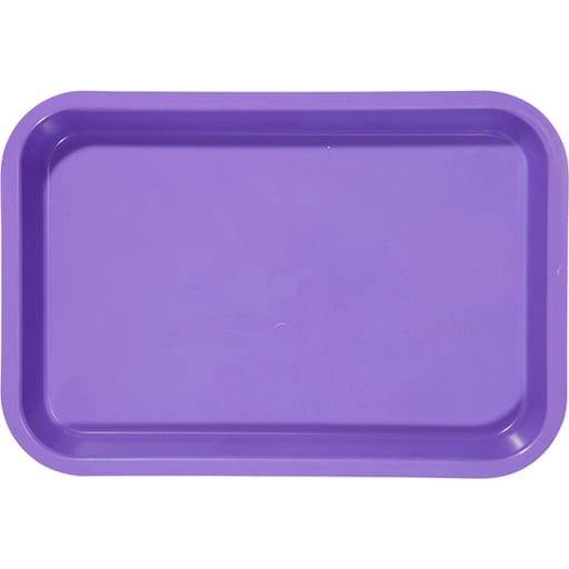 Zirc 9-3/8" x 6-3/8" x 7/8" Neon Purple Mini Setup Tray - F Size, Flat