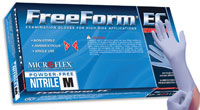 Freeform EC Nitrile gloves: Medium, 50/Bx, Non-Sterile, Powder-Free, Textured