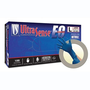 UltraSense EC Nitrile glove: Non-Sterile, Powder-free, Textured, Beaded