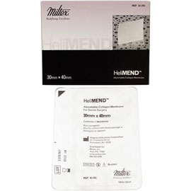 HeliMend Collagen Membrane 30 x 40 mm, absorbs in 4 to 8 weeks, Single