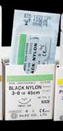 Reli 5/0, 18" Black Nylon Sutures with PC-31 Precision Point Reverse-cutting