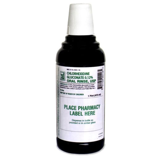 House Brand 0.12% Chlorhexidine Gluconate Oral Rinse, 16 oz. Bottle