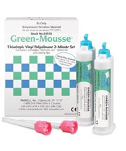 Green-Mousse Scent-Free, Classic (2-minute set) in Split Cartridges. VPS Bite
