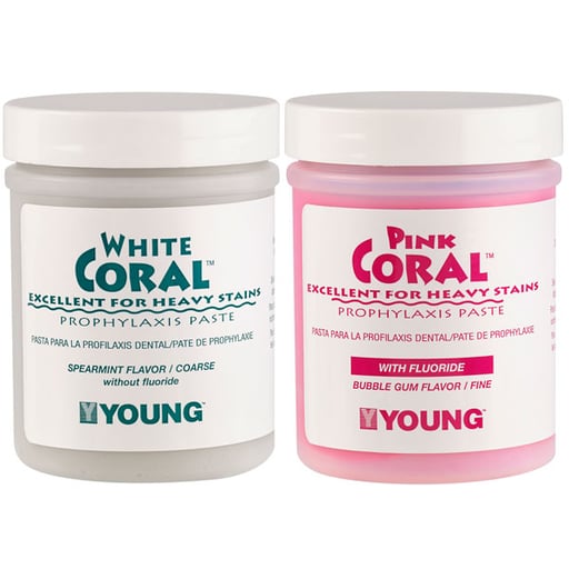 Coral White Spearmint Coarse Prophy Paste with 1.23% Fluoride, 9 oz. Jar