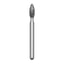 Solo #1920 coarse grit, football shaped diamond bur, single use. Package of 25 burs
